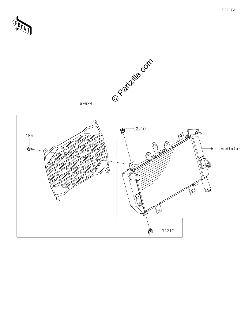 Diagrama de ACCESSORY RADIATOR SCREEN