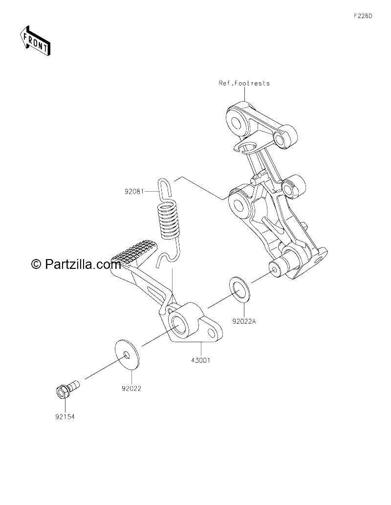 Diagrama de BRAKE PEDAL TORQUE LINK