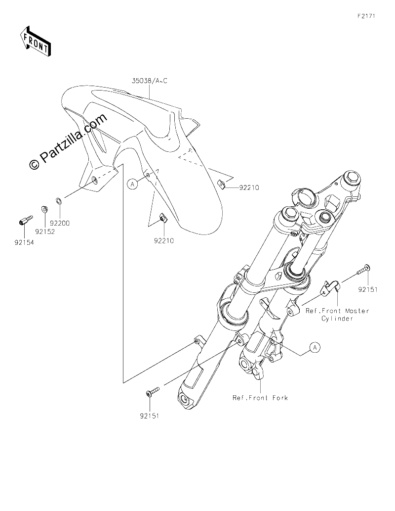 Diagrama de FRONT FENDER S