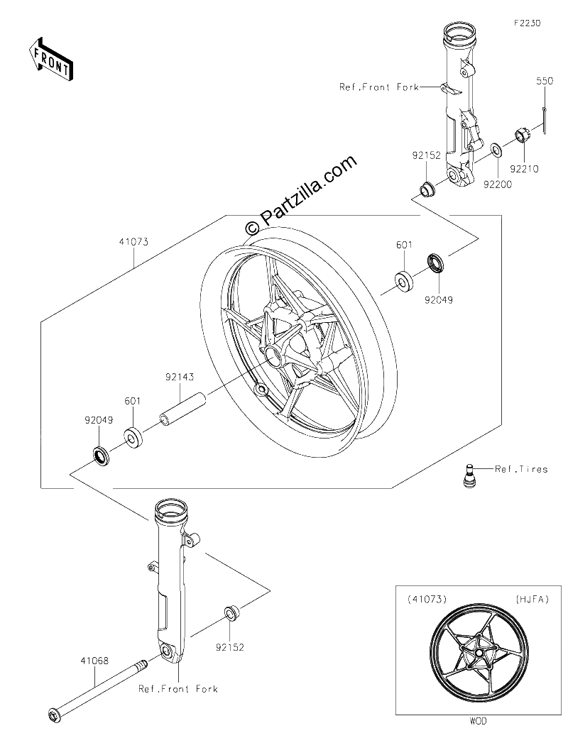 Diagrama de FRONT WHEEL
