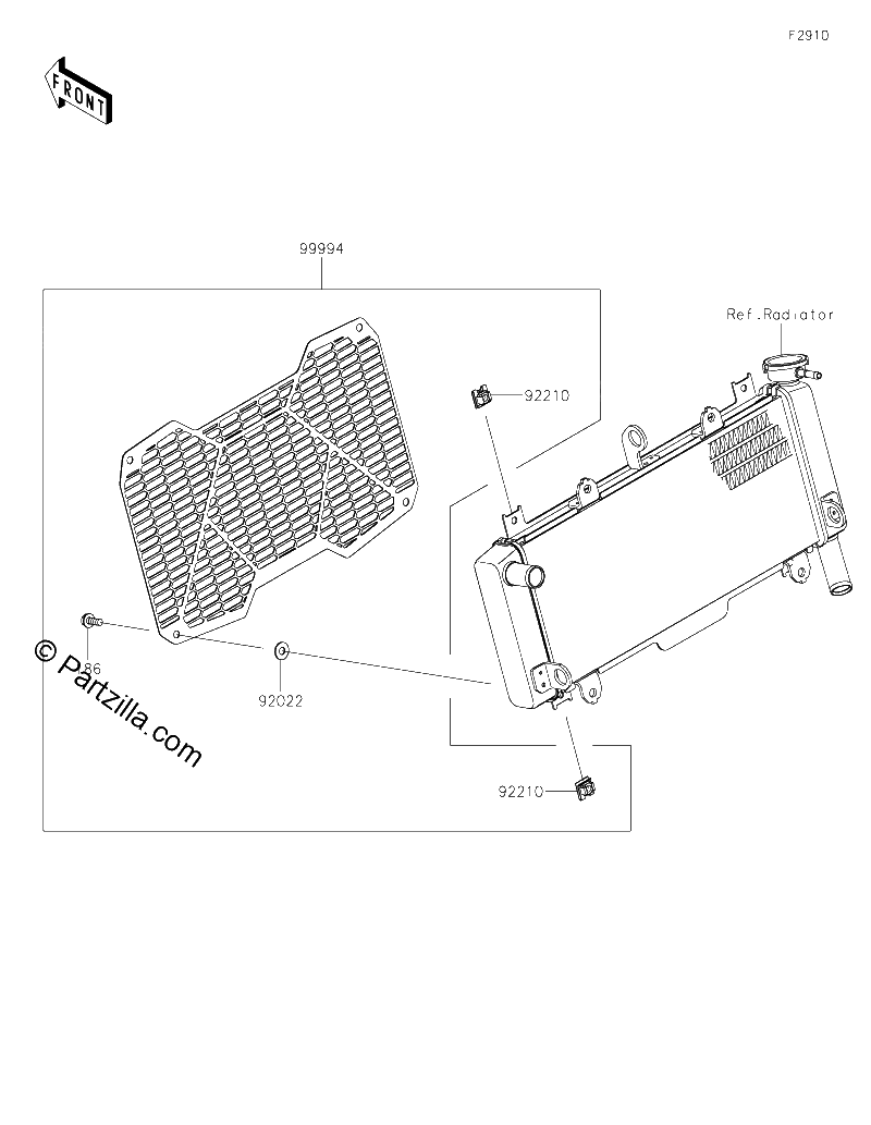Diagrama de ACCESSORY RADIATOR SCREEN