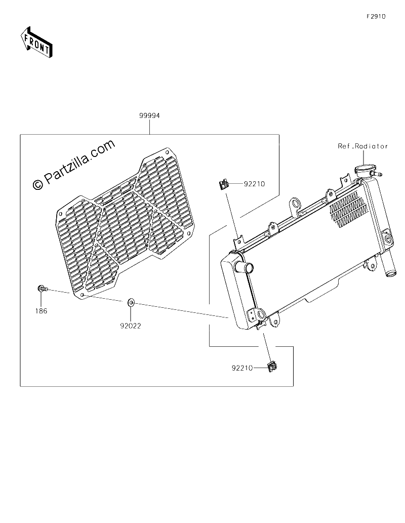 Diagrama de ACCESSORY RADIATOR SCREEN