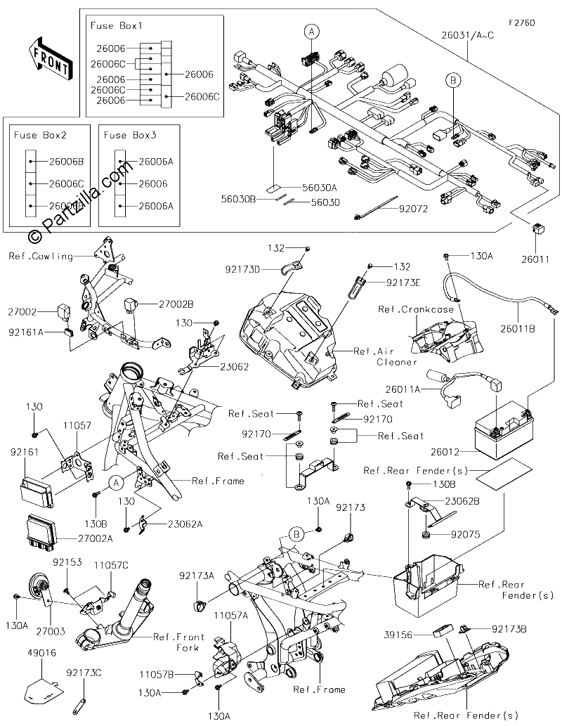 Diagrama de CHASSIS ELECTRICAL EQUIPMENT
