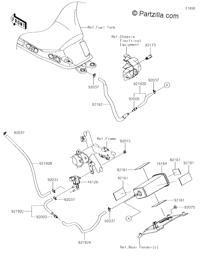 Diagrama de FUEL EVAPORATIVE SYSTEM CA