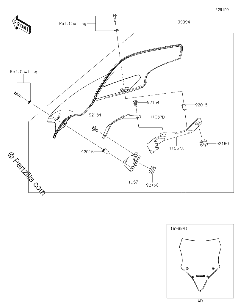 Diagrama de ACCESSORY WINDSHIELD