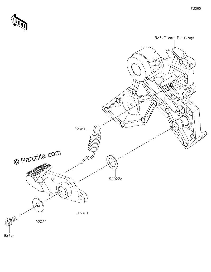 Diagrama de BRAKE PEDAL TORQUE LINK