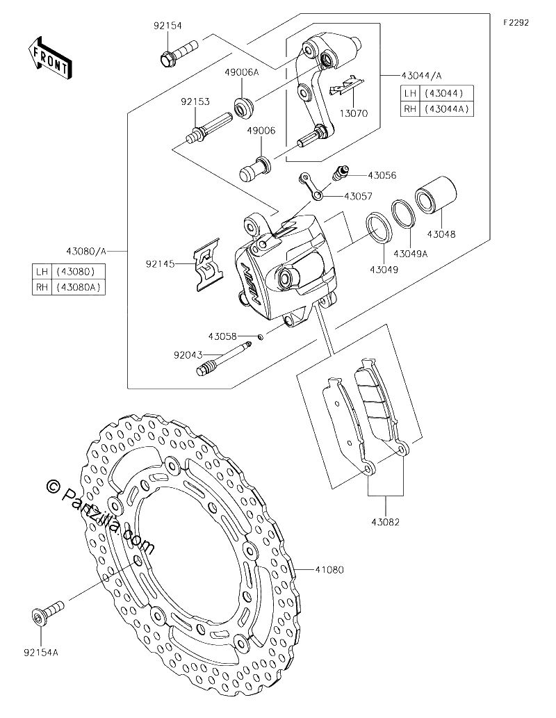Diagrama de FRONT BRAKE