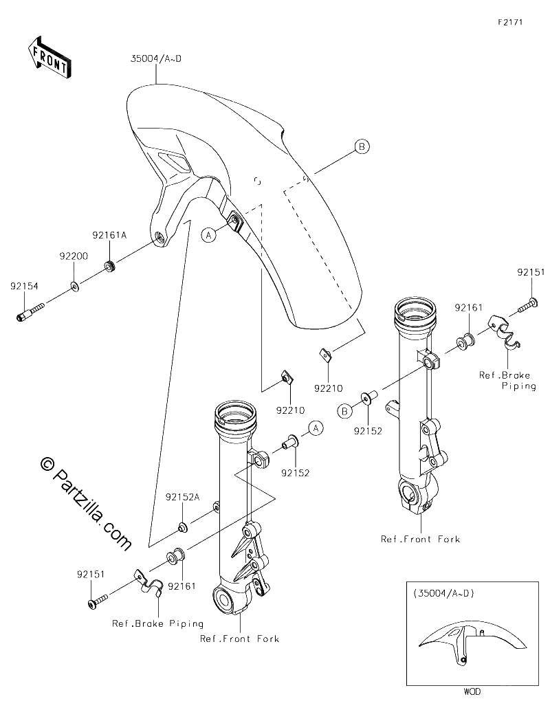 Diagrama de FRONT FENDER S