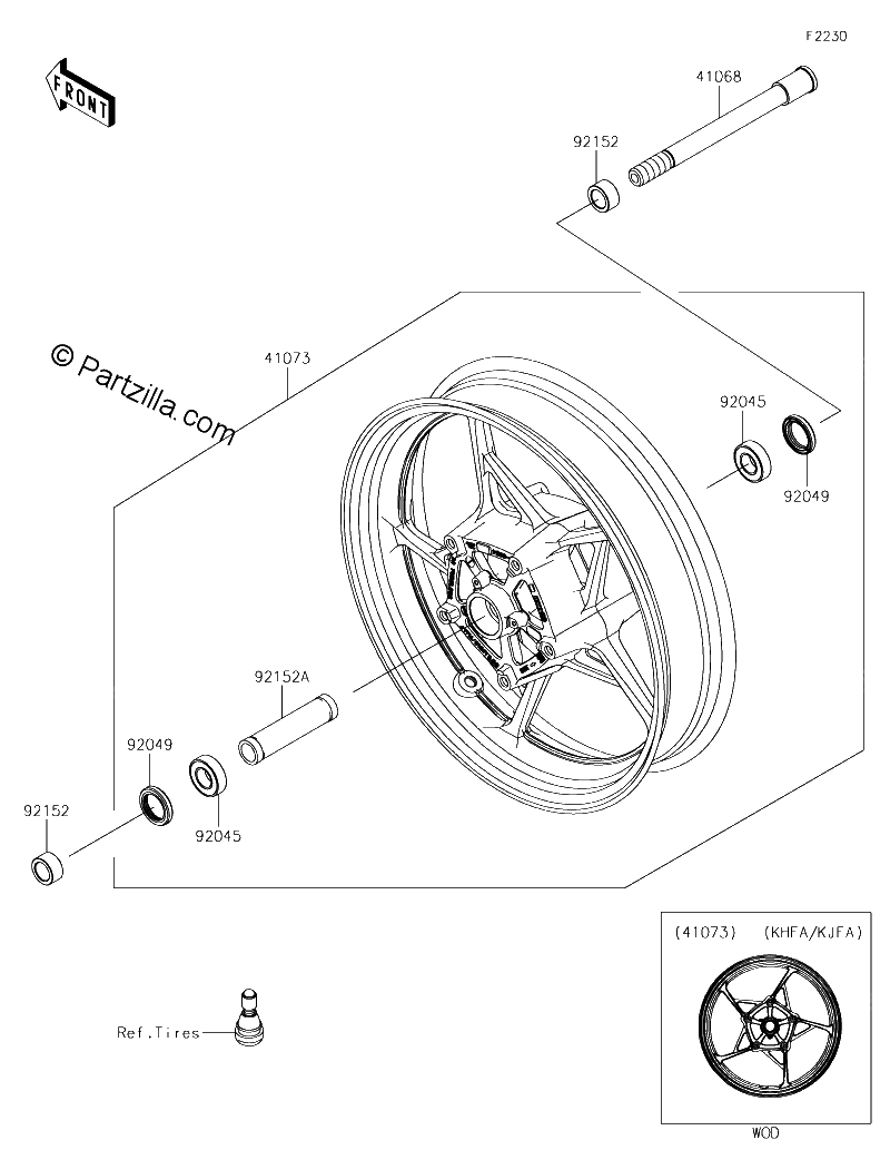 Diagrama de FRONT WHEEL