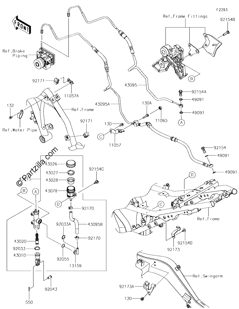 Diagrama de REAR MASTER CYLINDER