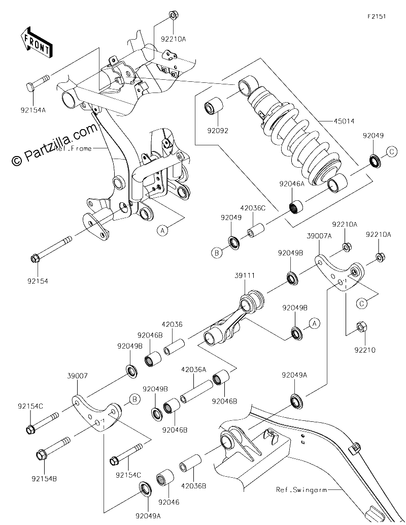 Diagrama de SUSPENSION SHOCK ABSORBER