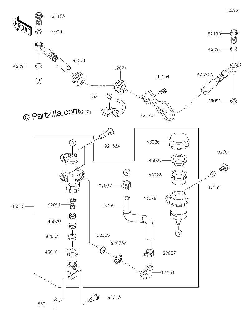 Diagrama de REAR MASTER CYLINDER