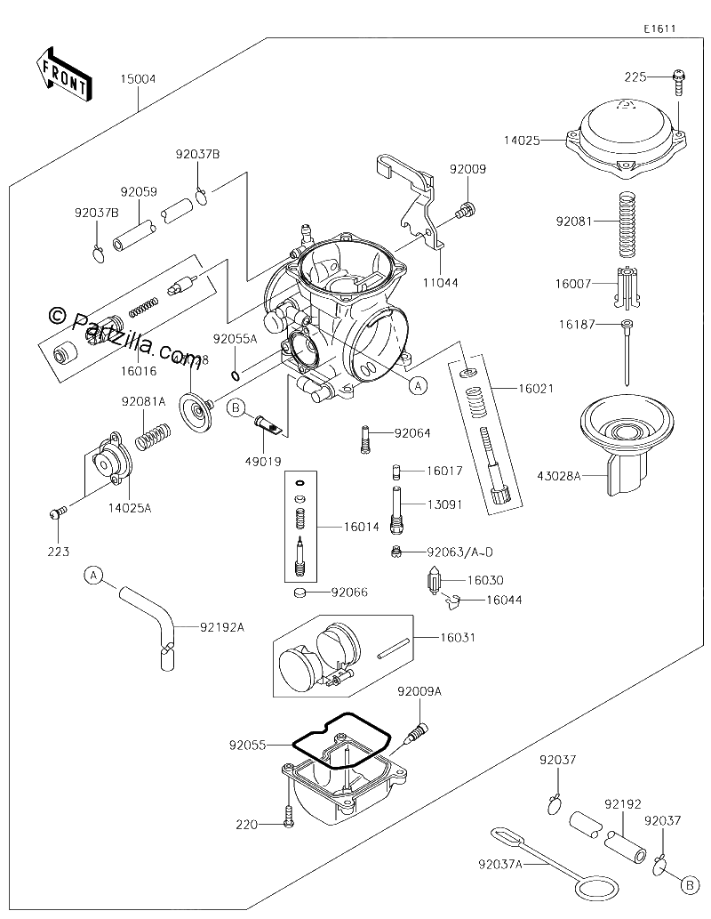 Diagrama de CARBURETOR CN US