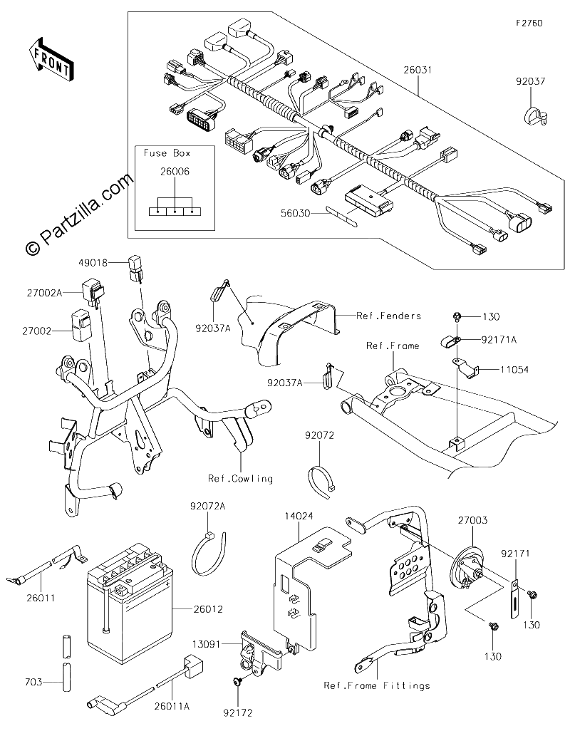 Diagrama de CHASSIS ELECTRICAL EQUIPMENT
