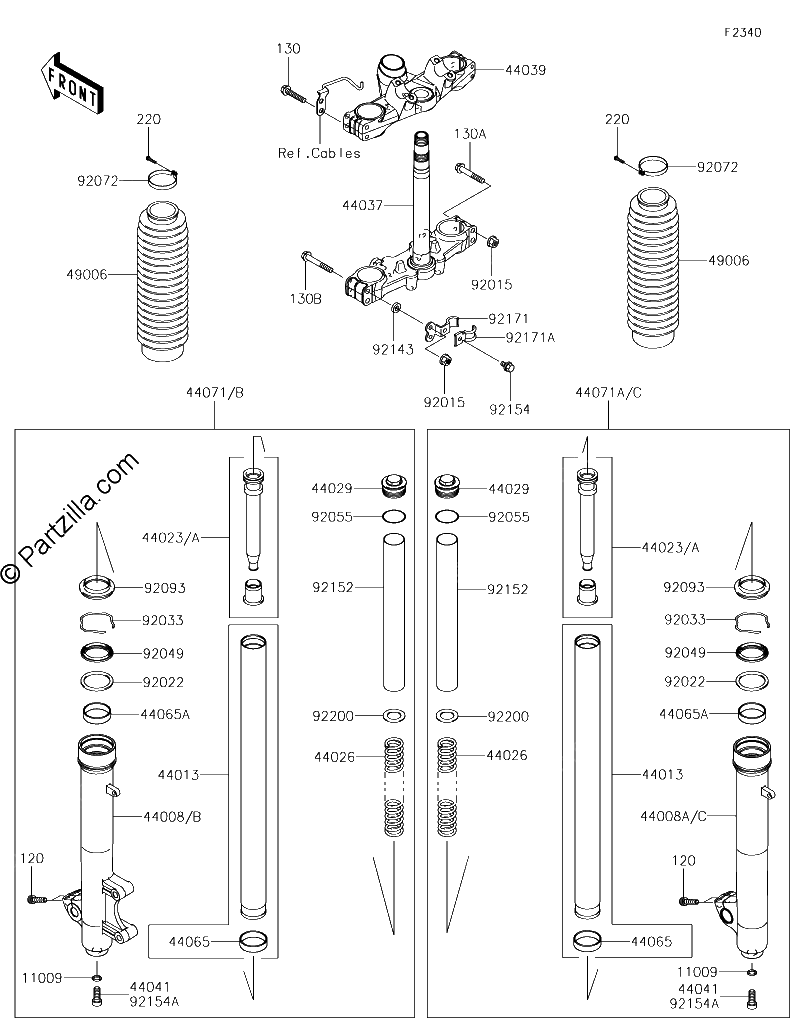 Diagrama de FRONT FORK