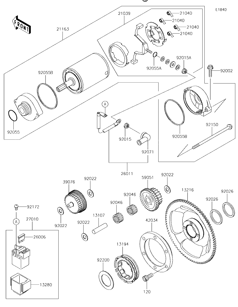 Diagrama de STARTER MOTOR