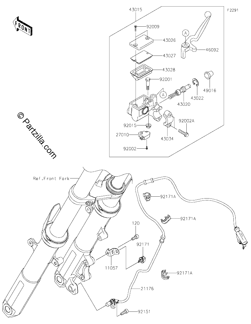 Diagrama de FRONT MASTER CYLINDER