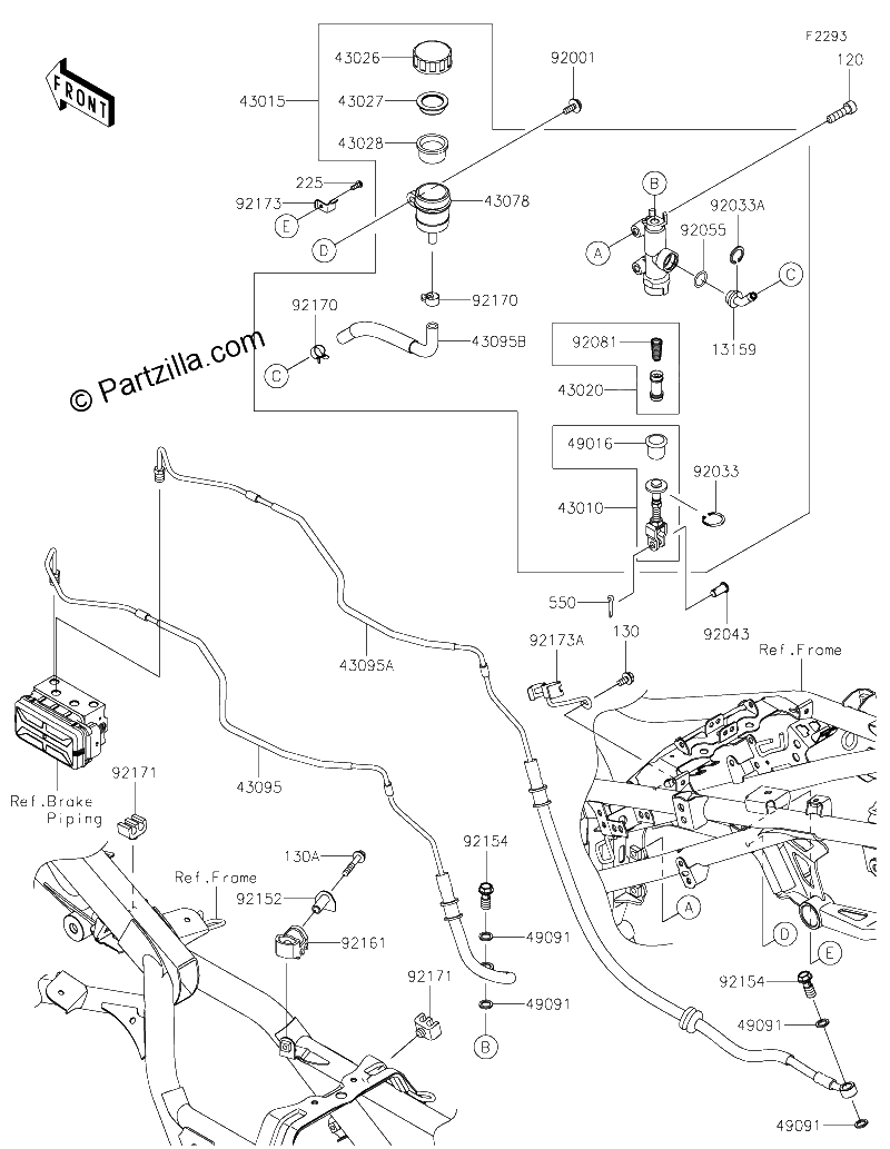 Diagrama de REAR MASTER CYLINDER