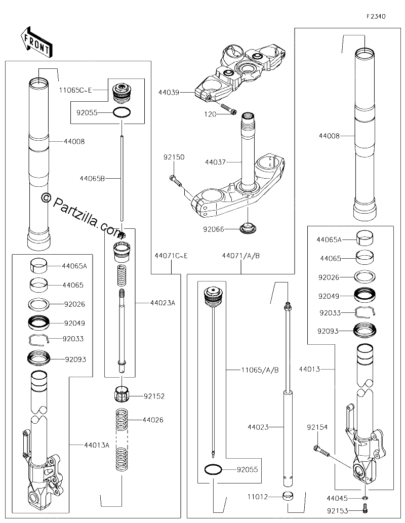 Diagrama de FRONT FORK