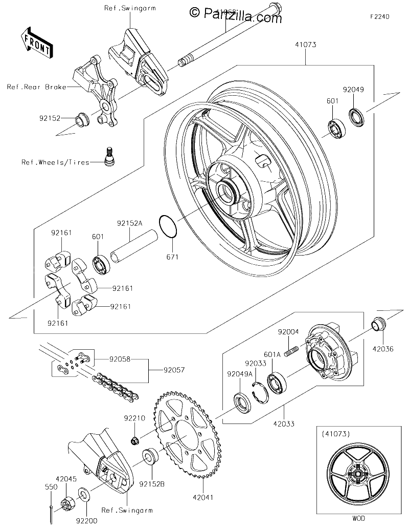 Diagrama de REAR HUB