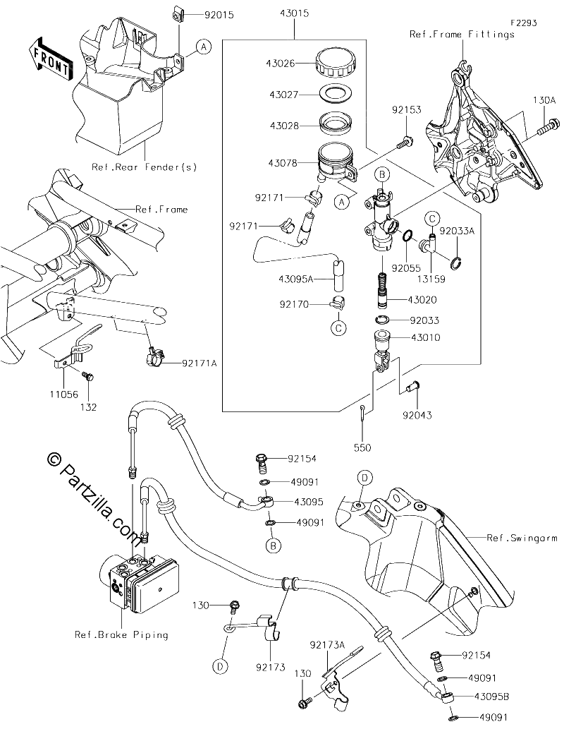 Diagrama de REAR MASTER CYLINDER