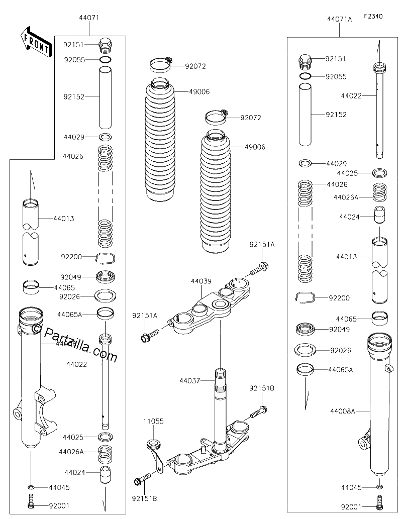Diagrama de FRONT FORK