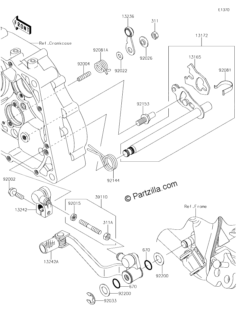 Diagrama de GEAR CHANGE MECHANISM