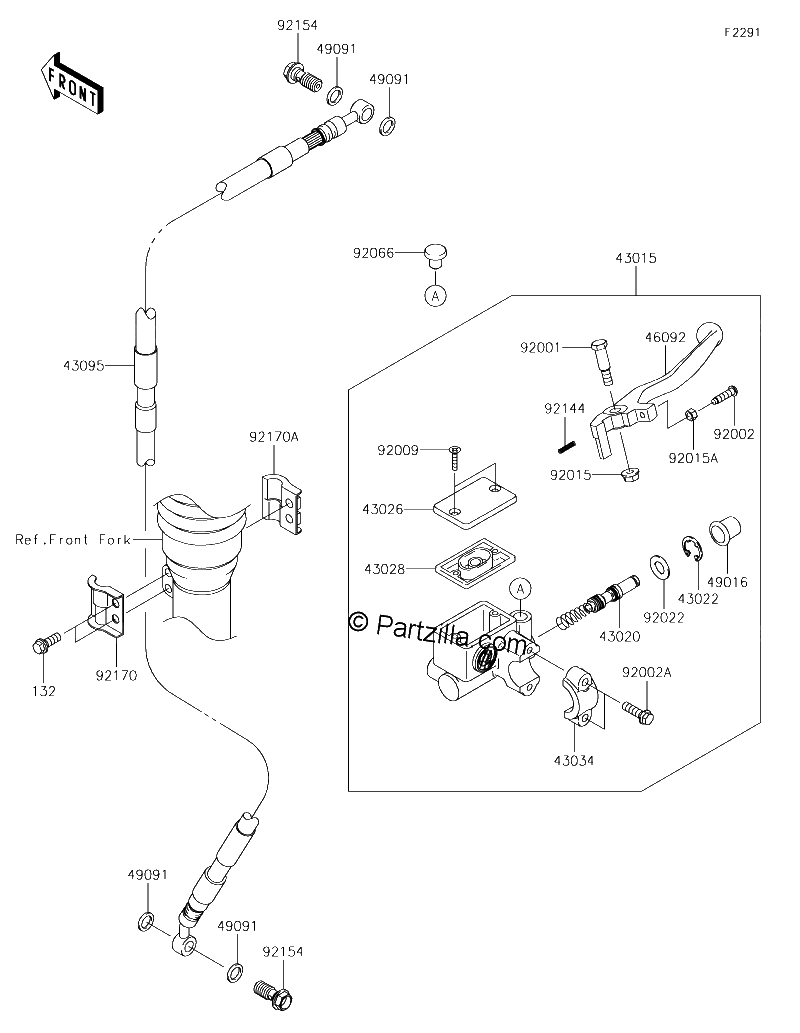 Diagrama de FRONT MASTER CYLINDER