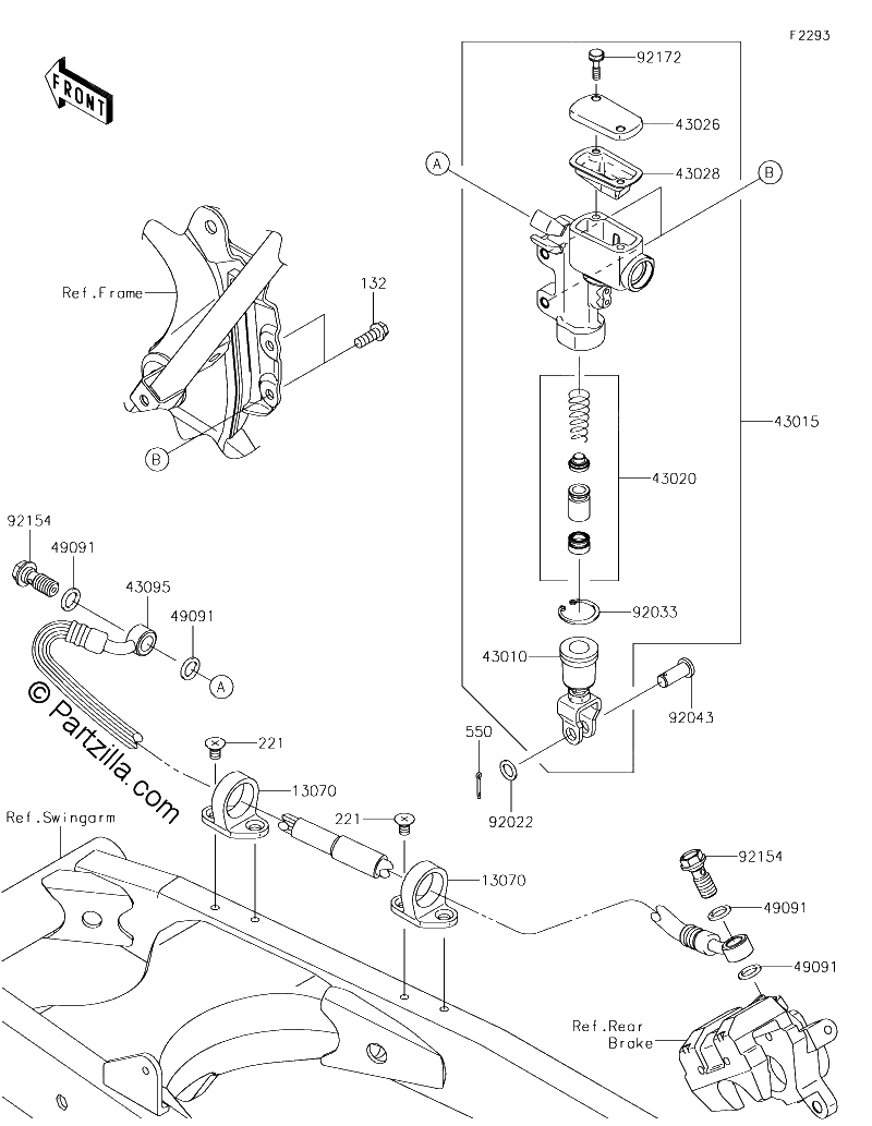 Diagrama de REAR MASTER CYLINDER