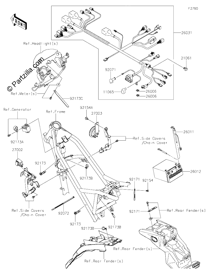 Diagrama de CHASSIS ELECTRICAL EQUIPMENT