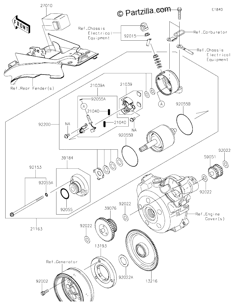 Diagrama de STARTER MOTOR