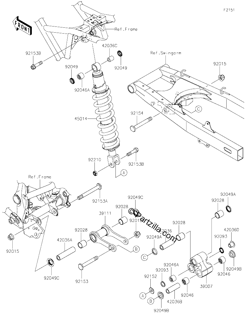 Diagrama de SUSPENSION SHOCK ABSORBER