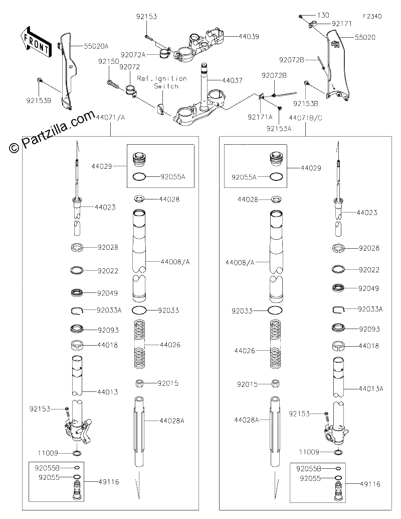 Diagrama de FRONT FORK