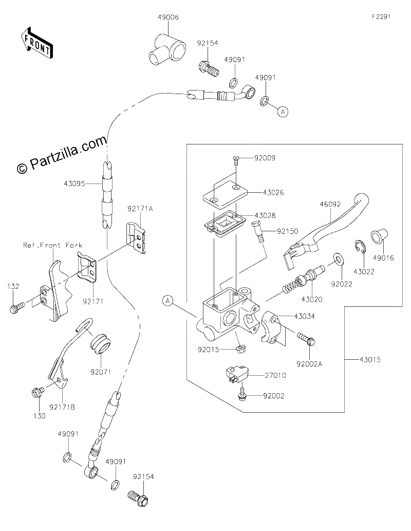 Diagrama de FRONT MASTER CYLINDER