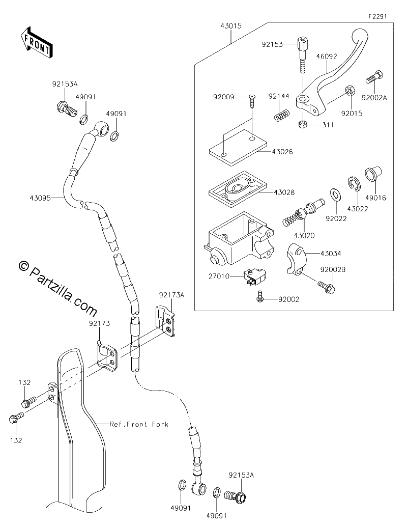Diagrama de FRONT MASTER CYLINDER