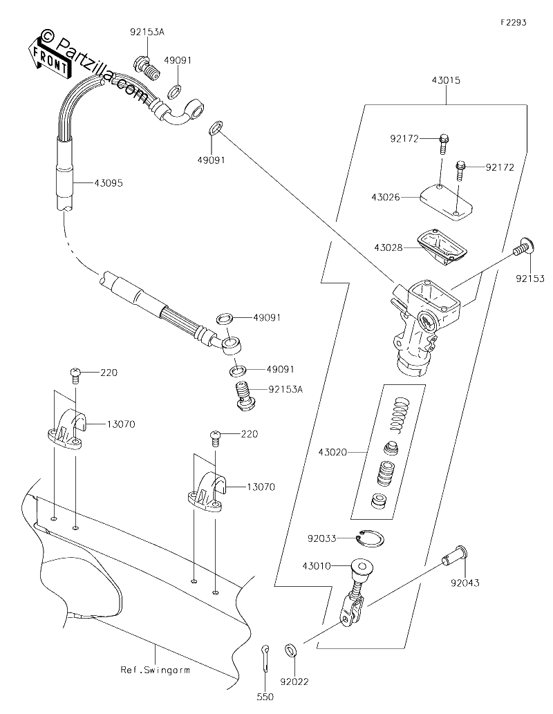 Diagrama de REAR MASTER CYLINDER