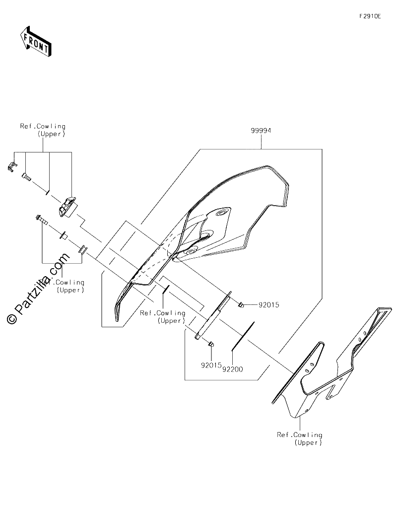 Diagrama de ACCESSORY WINDSHIELD LARGE