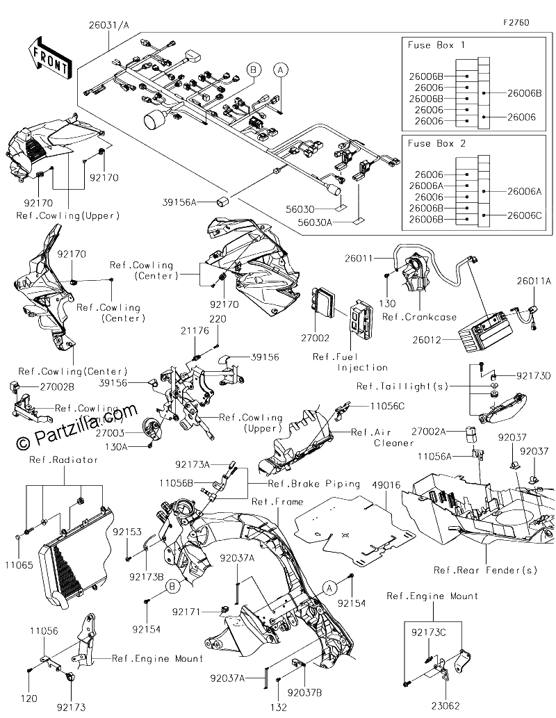 Diagrama de CHASSIS ELECTRICAL EQUIPMENT