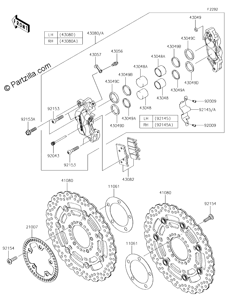 Diagrama de FRONT BRAKE