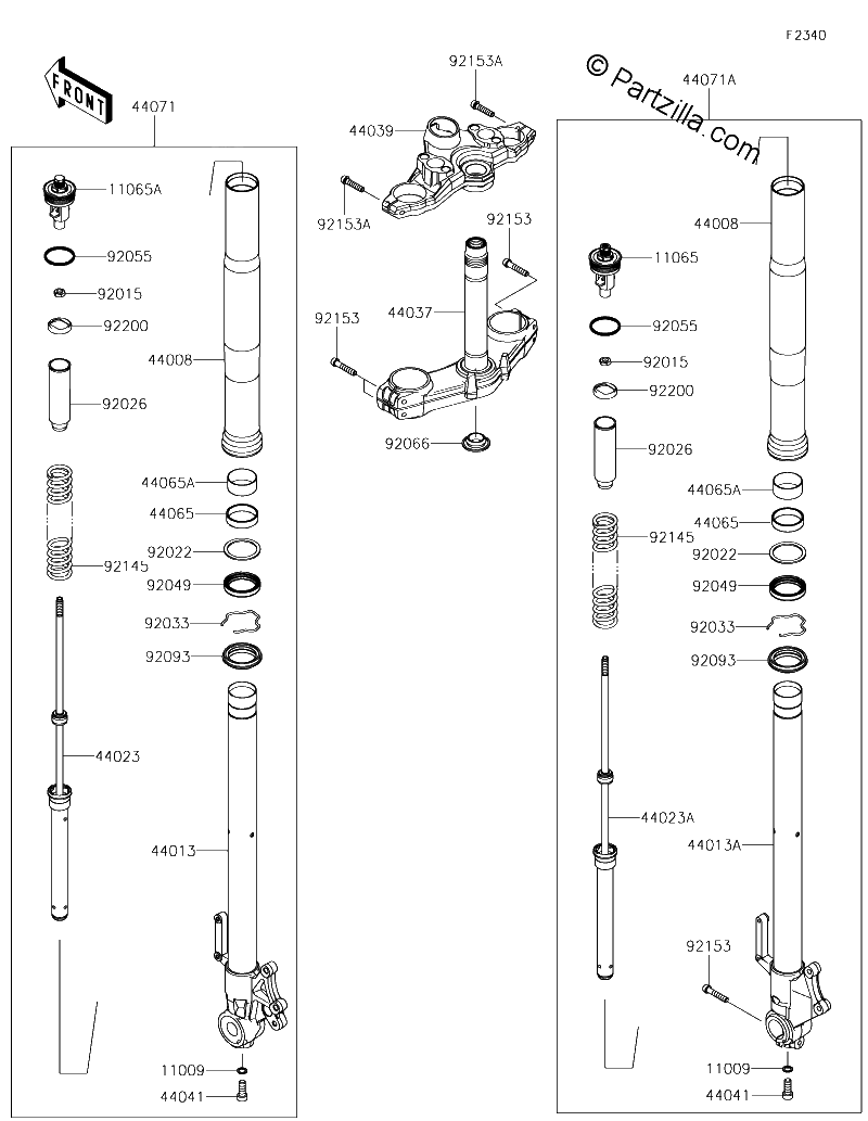 Diagrama de FRONT FORK