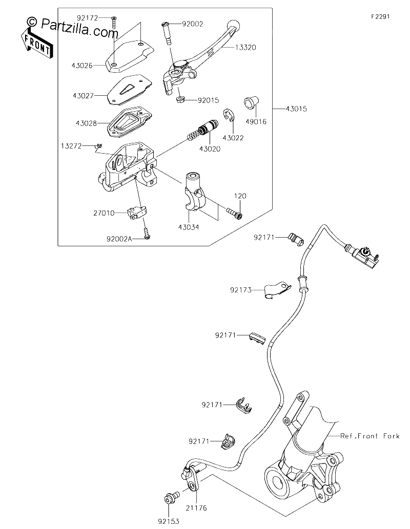 Diagrama de FRONT MASTER CYLINDER