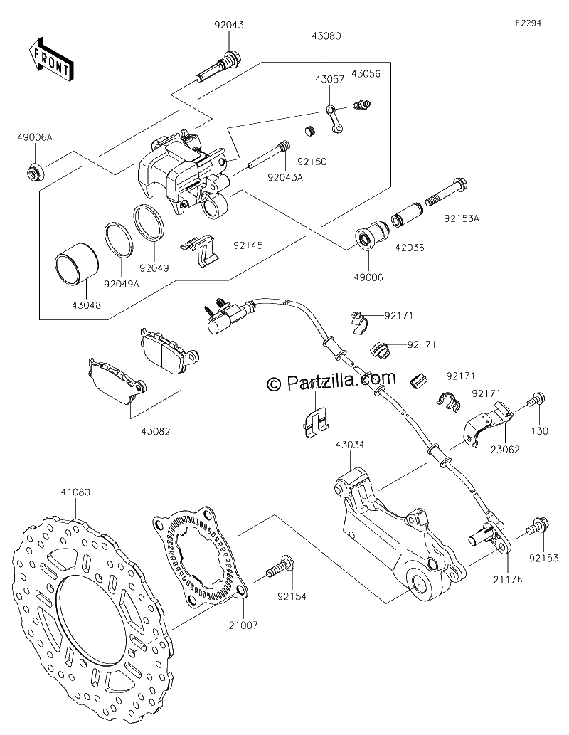 Diagrama de REAR BRAKE