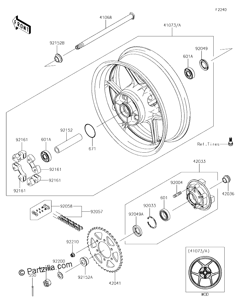 Diagrama de REAR HUB