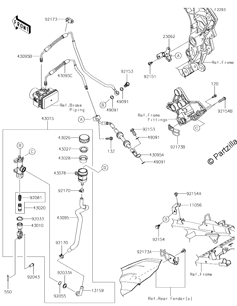 Diagrama de REAR MASTER CYLINDER