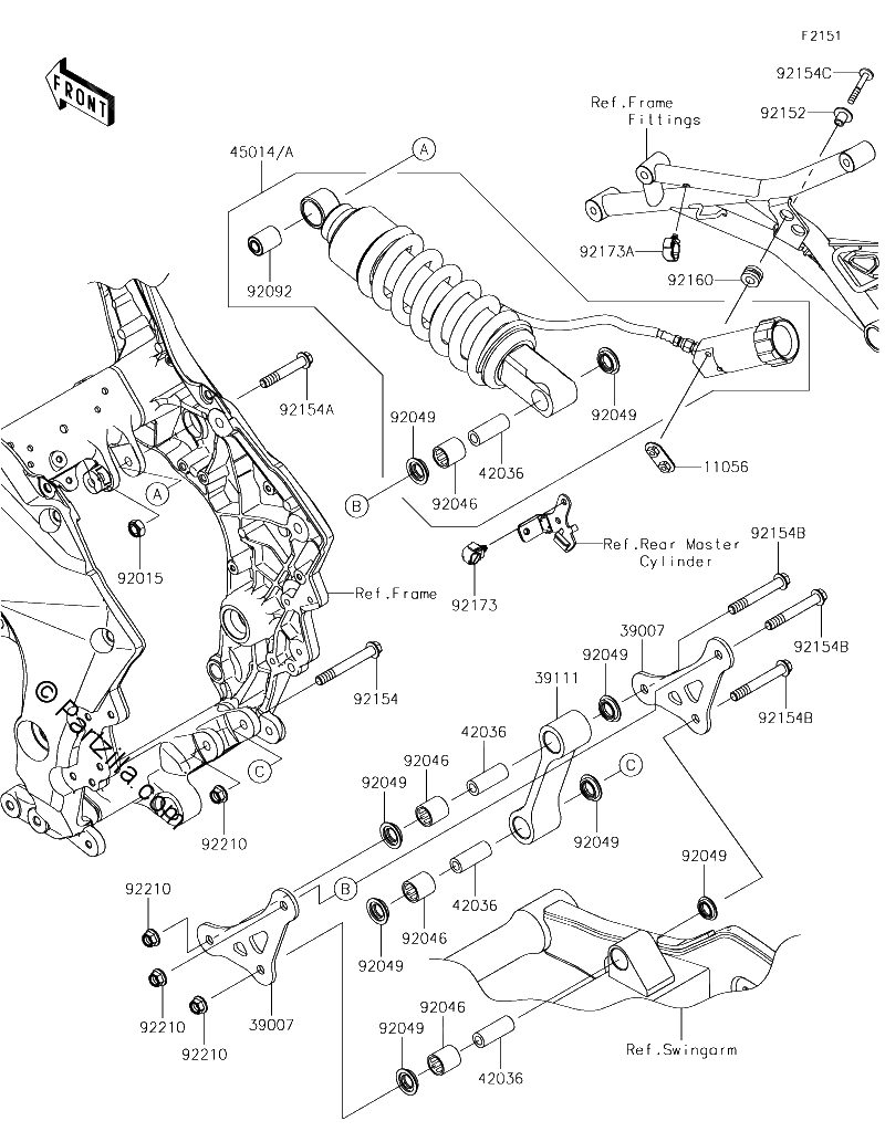 Diagrama de SUSPENSION SHOCK ABSORBER
