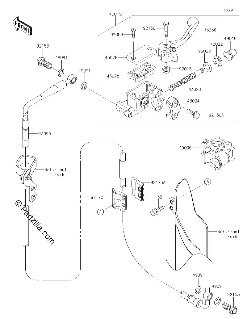 Diagrama de FRONT MASTER CYLINDER