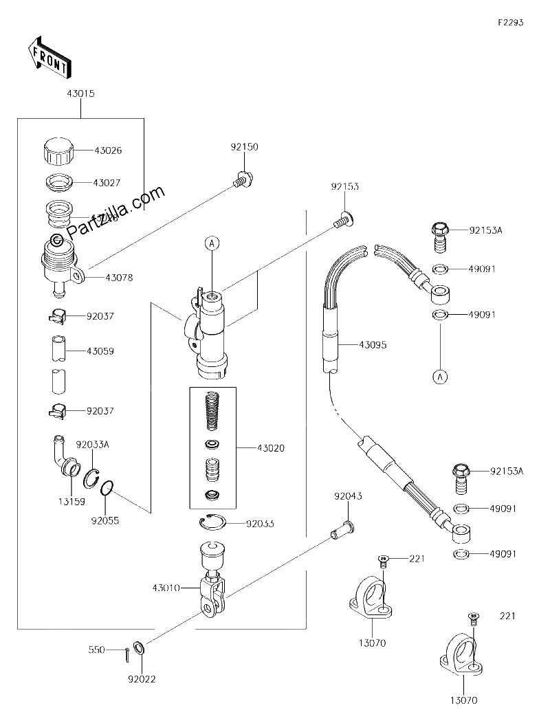 Diagrama de REAR MASTER CYLINDER