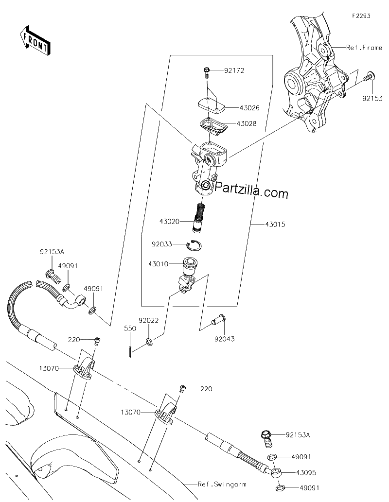 Diagrama de REAR MASTER CYLINDER