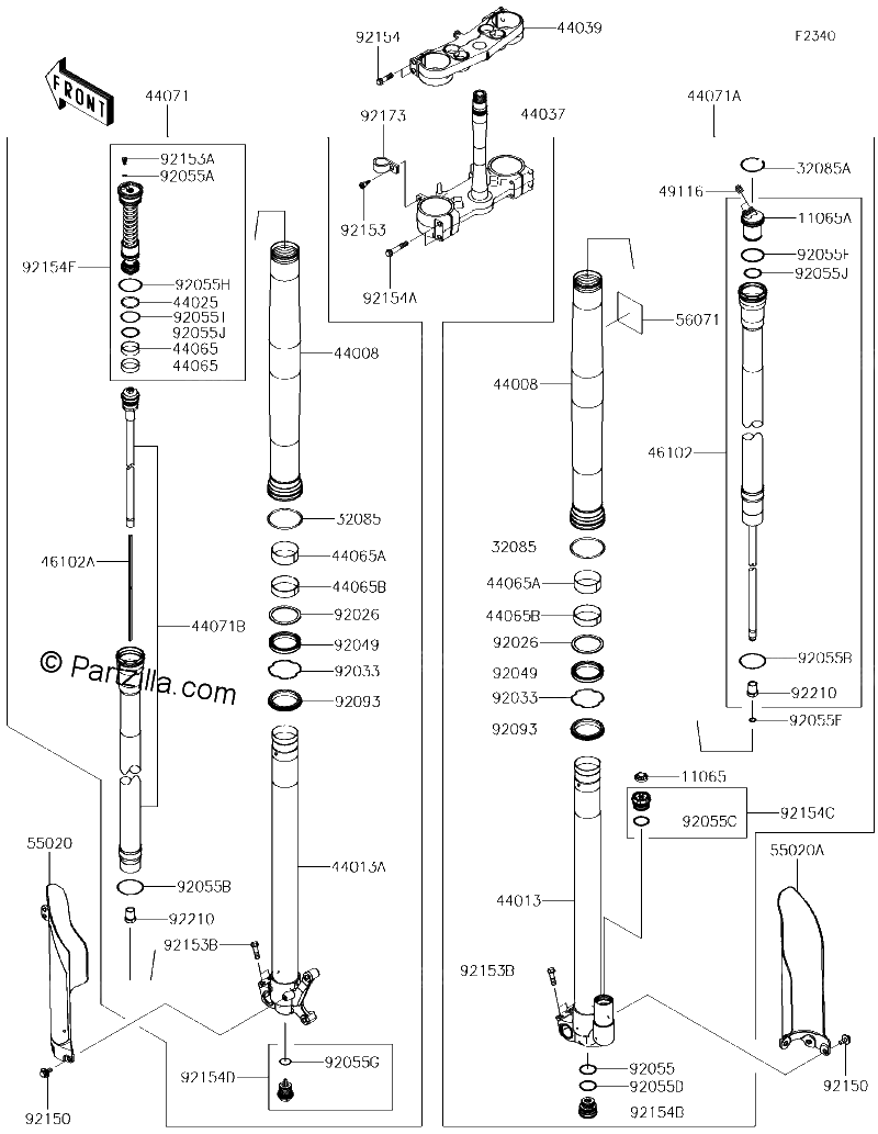 Diagrama de FRONT FORK