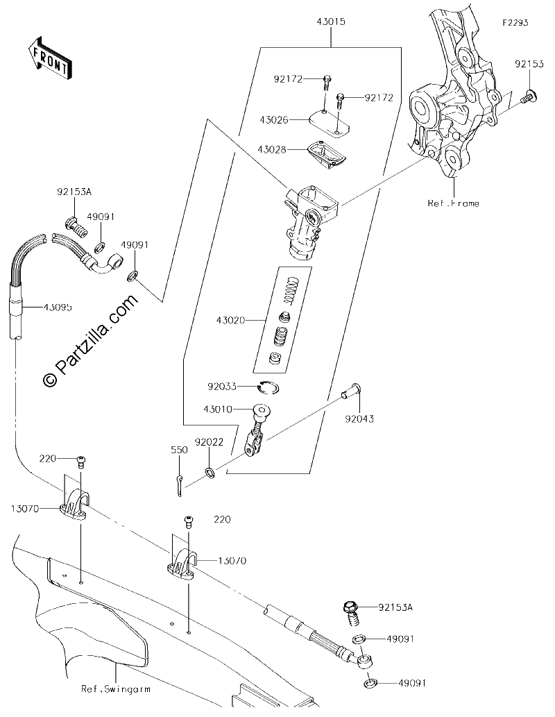 Diagrama de REAR MASTER CYLINDER